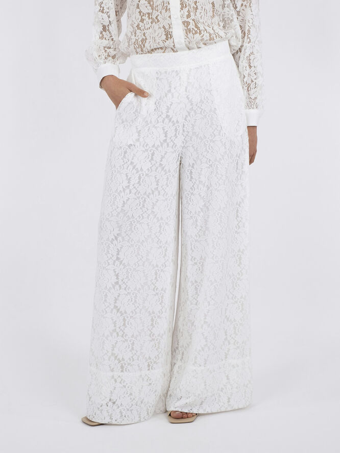 Neo Noir Madison Lace Pants White