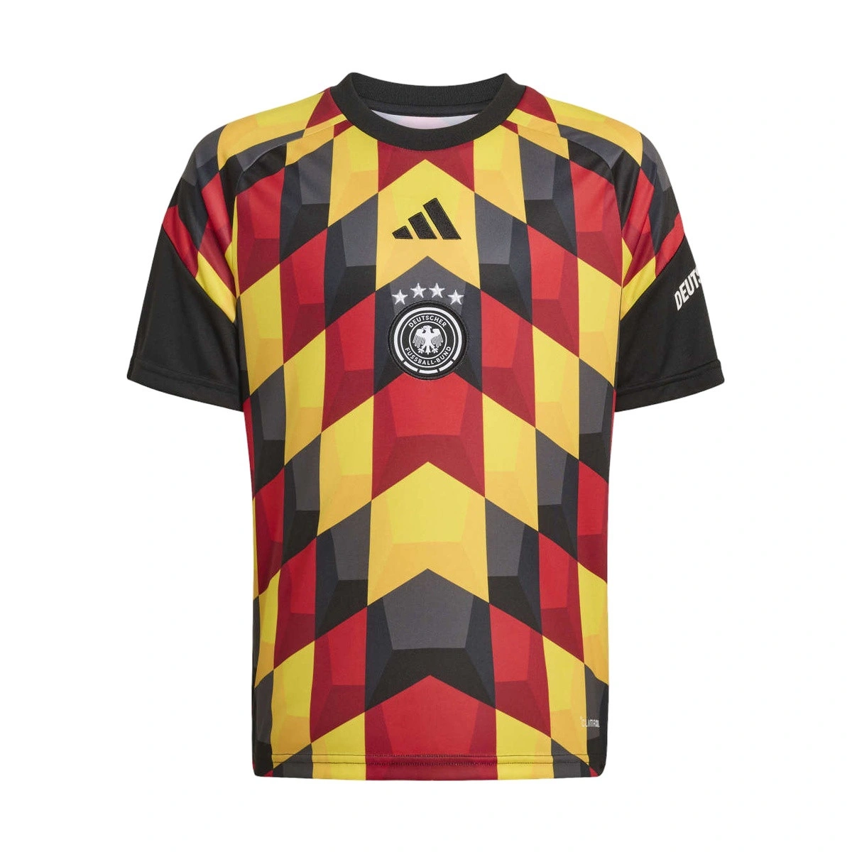 T-Shirt adidas Alemanha Pre-Match Home Mundial 2026 Criança