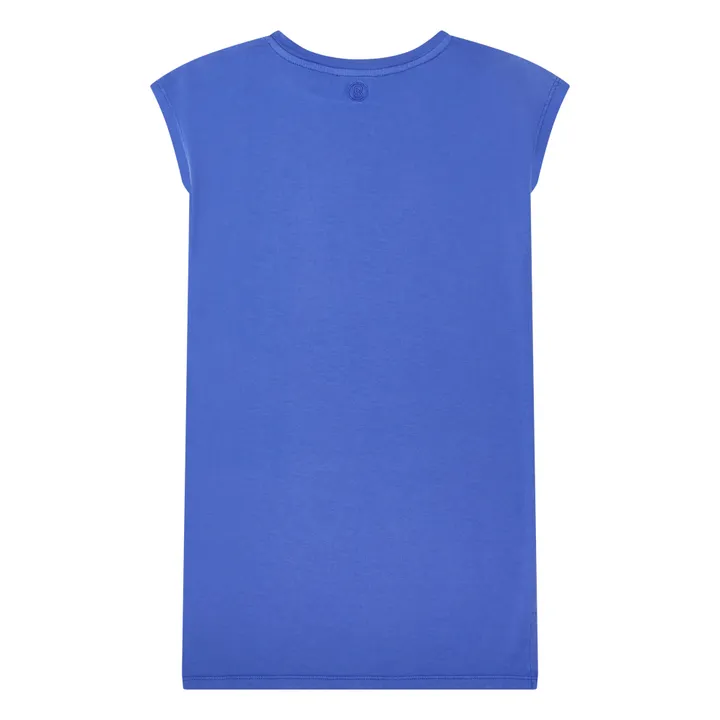 SMALLABLE BASICS Robe Debardeur Fille A Fentes Coton Bio | Bleu indigo
