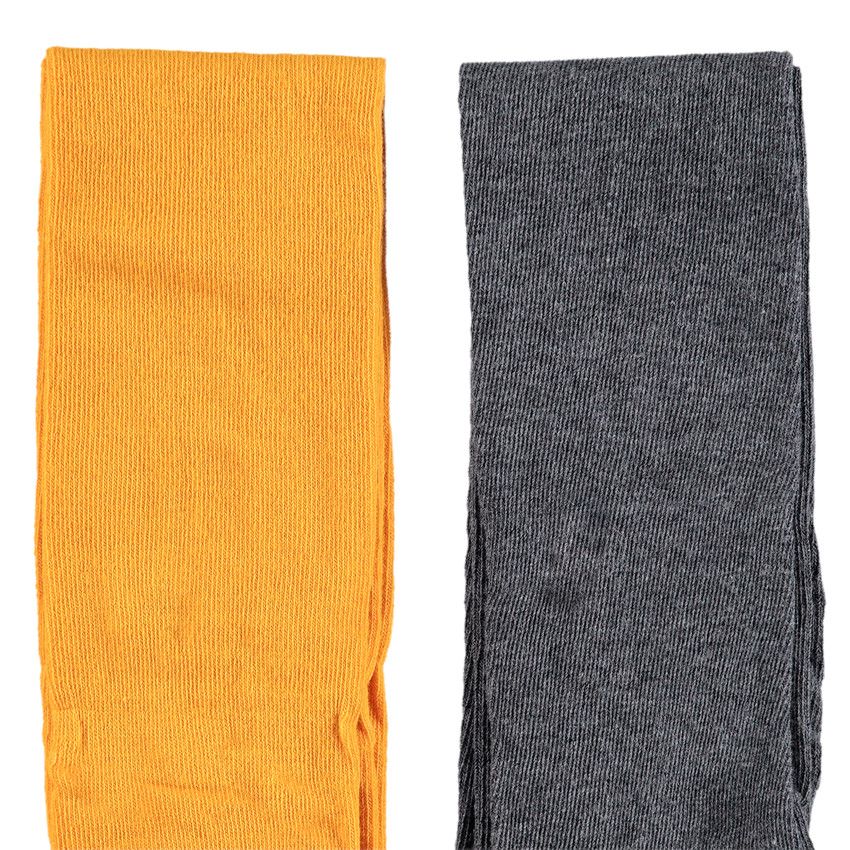 Lot de 2 collants épais unis - Jaune