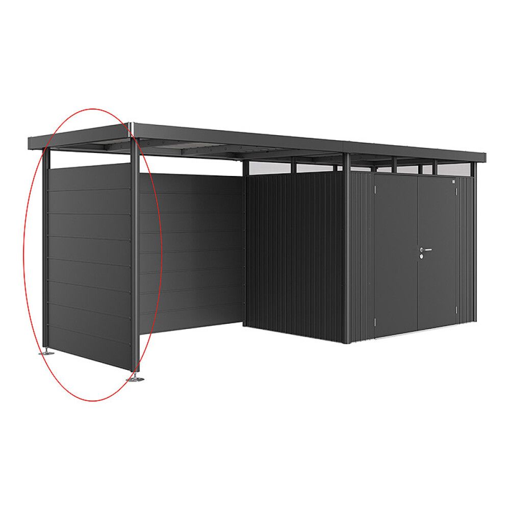 SIDEVEGG BIOHORT HIGHLINE H2 METALLIC MØRKGRÅ
