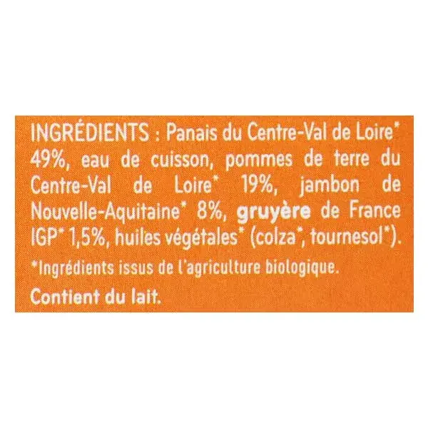 Babybio Repas Midi Pot Panais Jambon +6m Bio 2 x 200g