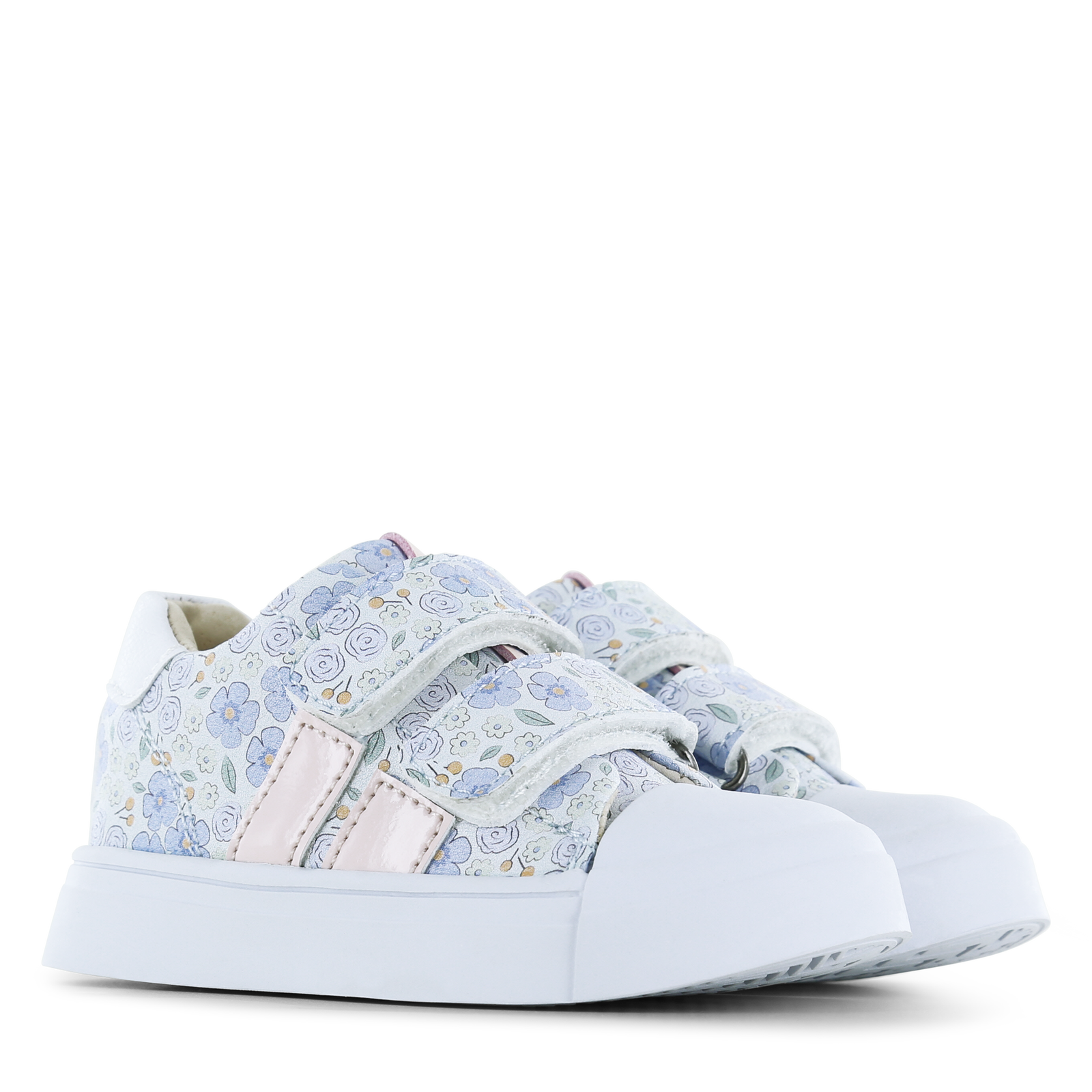 Shoesme sneaker met lila bloemenprint Microfiber leer | Meisjes schoenen