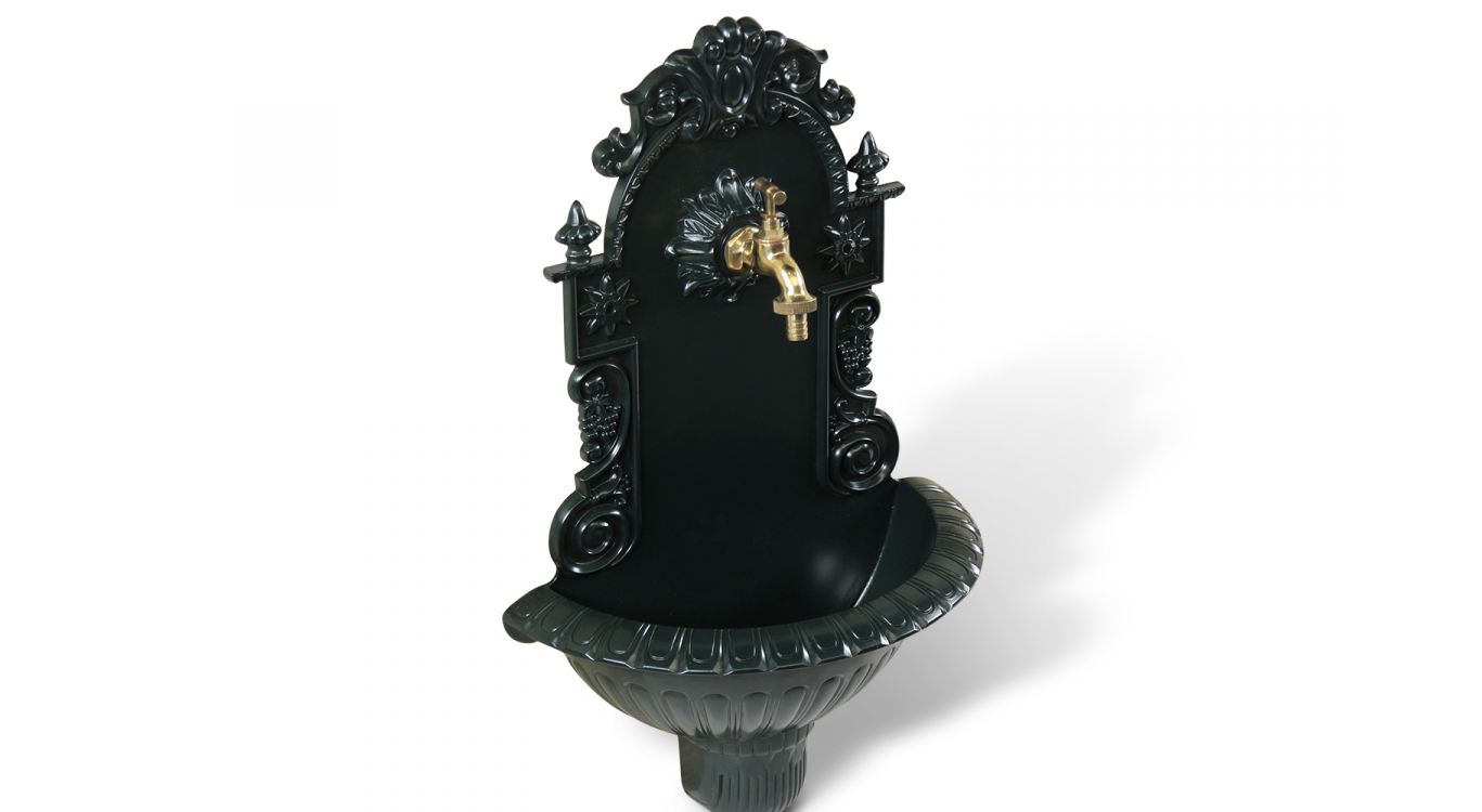 Fontaine de jardin aluminium vert 37x18.5x61.5cm