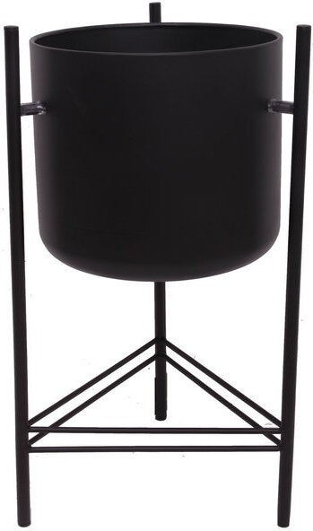 Intratuin bloempot Olly op poten zwart D 28 H 51 cm