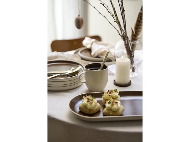 Studio Round North Krus 33 cl Matte white/Matte bark