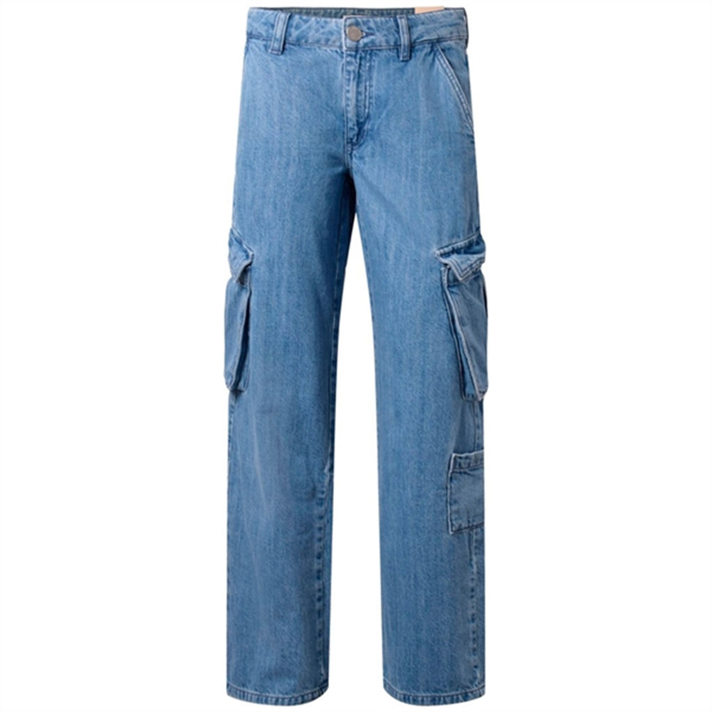 Denim Cargo Bukser Light Blue Used - HOUNd
