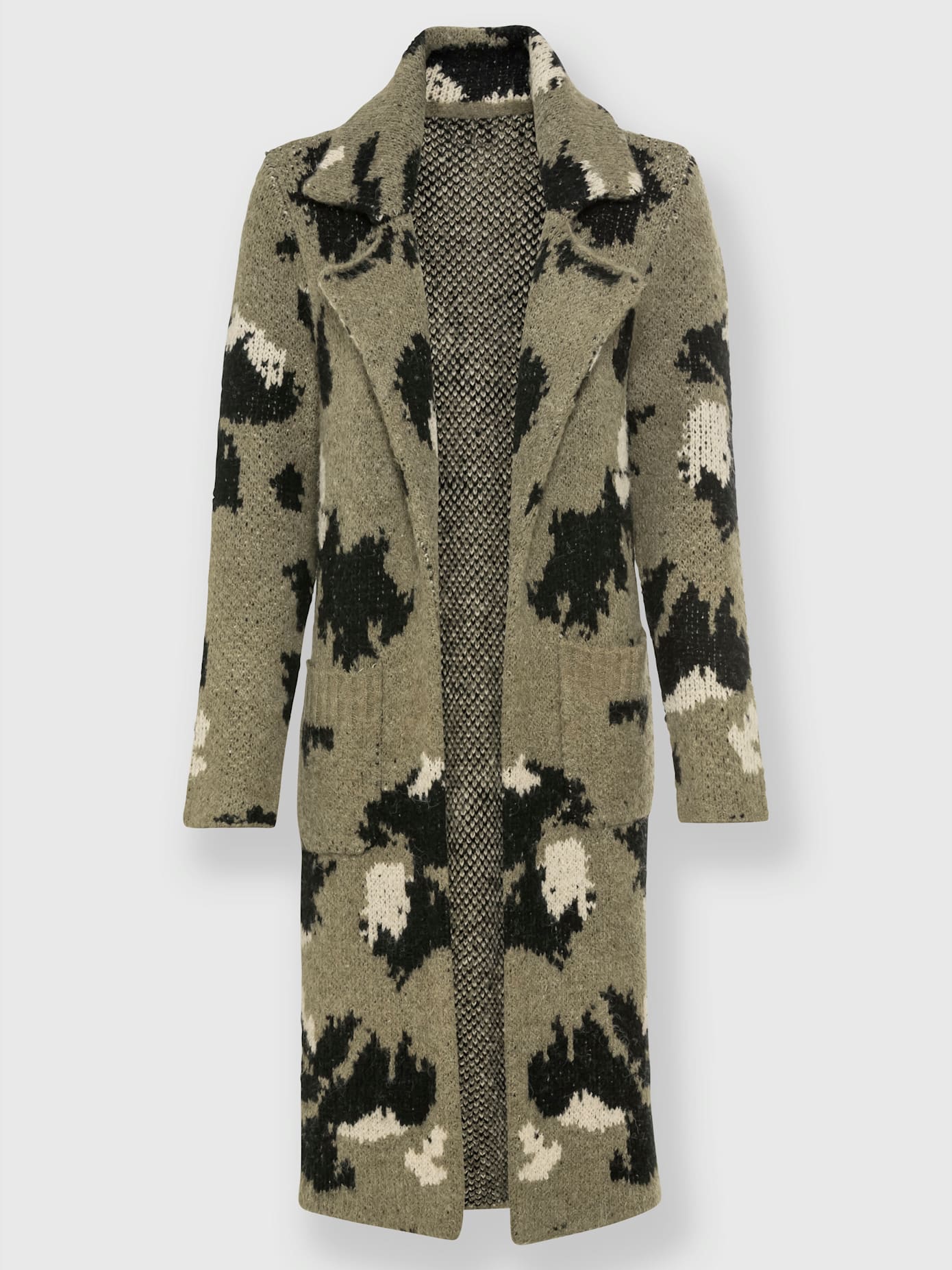 Manteau en tricot tricot jacquard de qualité