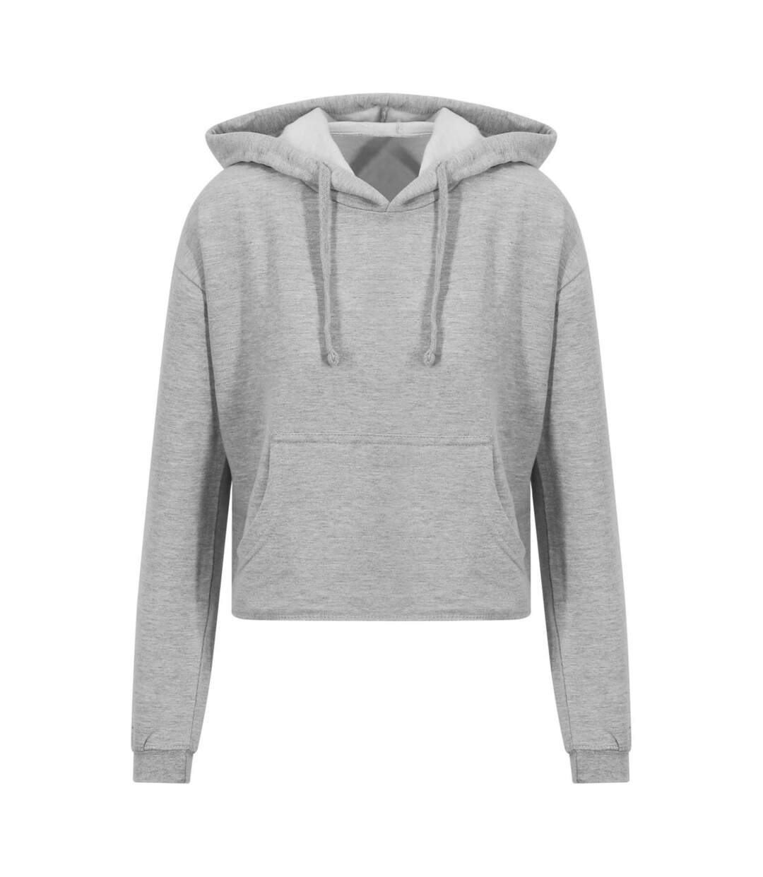 Sweat court à capuche pour femme - JH016 - gris clair
