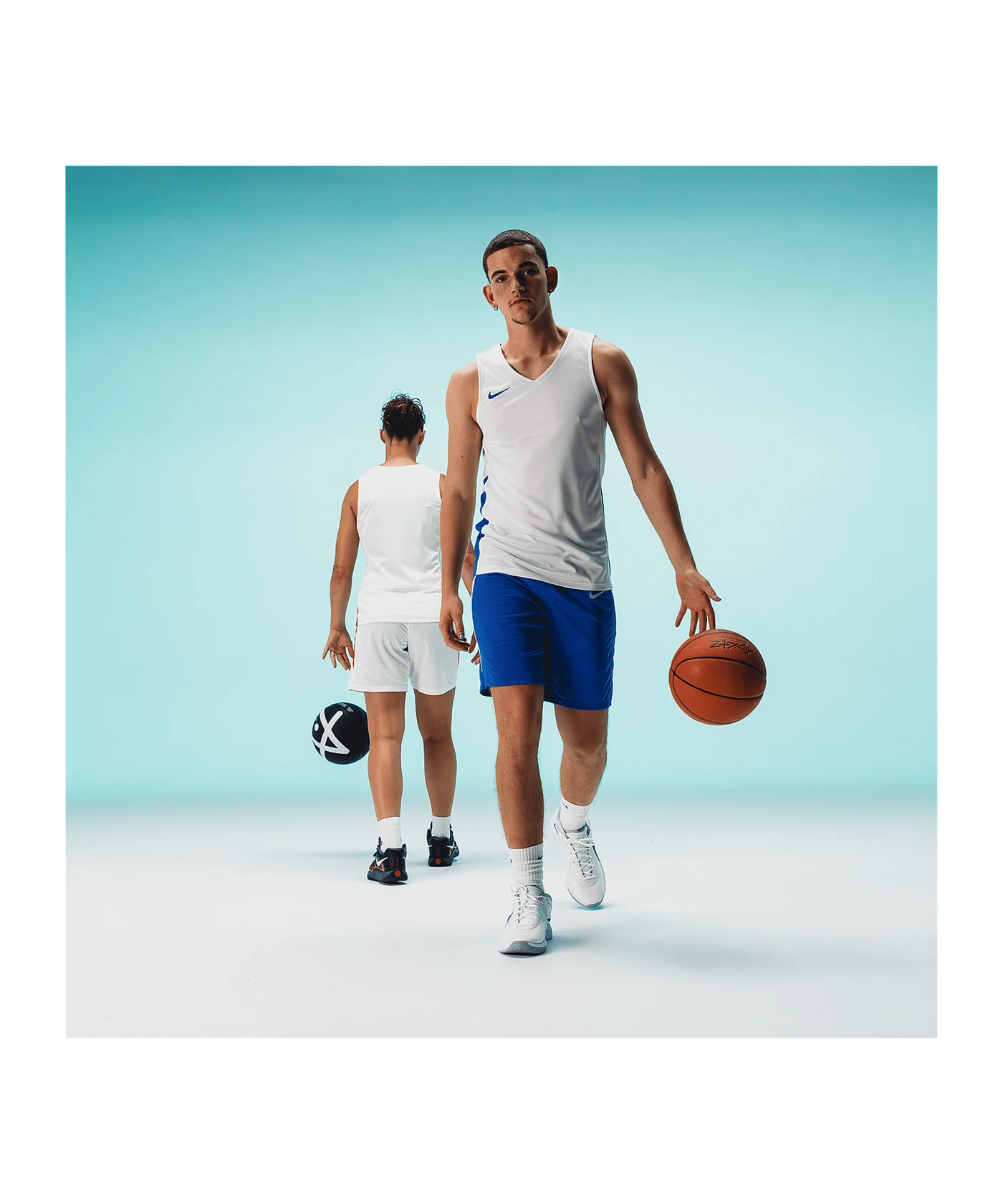 Nike Team Basketball Stock Trikot Weiss Blau F102