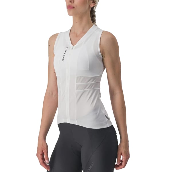 Maillot vélo CASTELLI ANIMA 4 SLEEVELESS IVORY/LIGHT BLACK