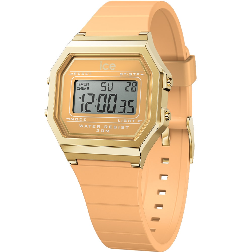 Montre à quartz - ICE digit retro - Small - Pêche