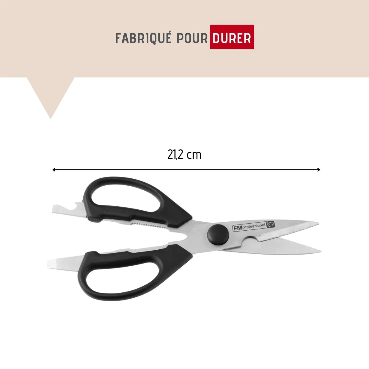 Ciseaux de cuisine multifonction 19 cm Divers FM Professional