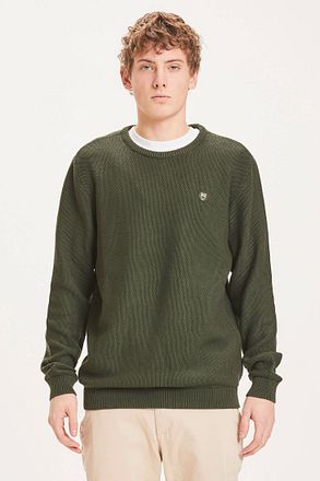 KnowledgeCotton Apparel Trui Field Donkergroen 80601-1090 kopen