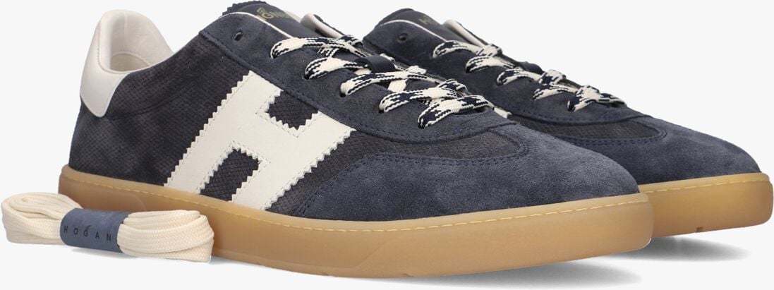blauwe hogan lage sneakers cool allacciato h