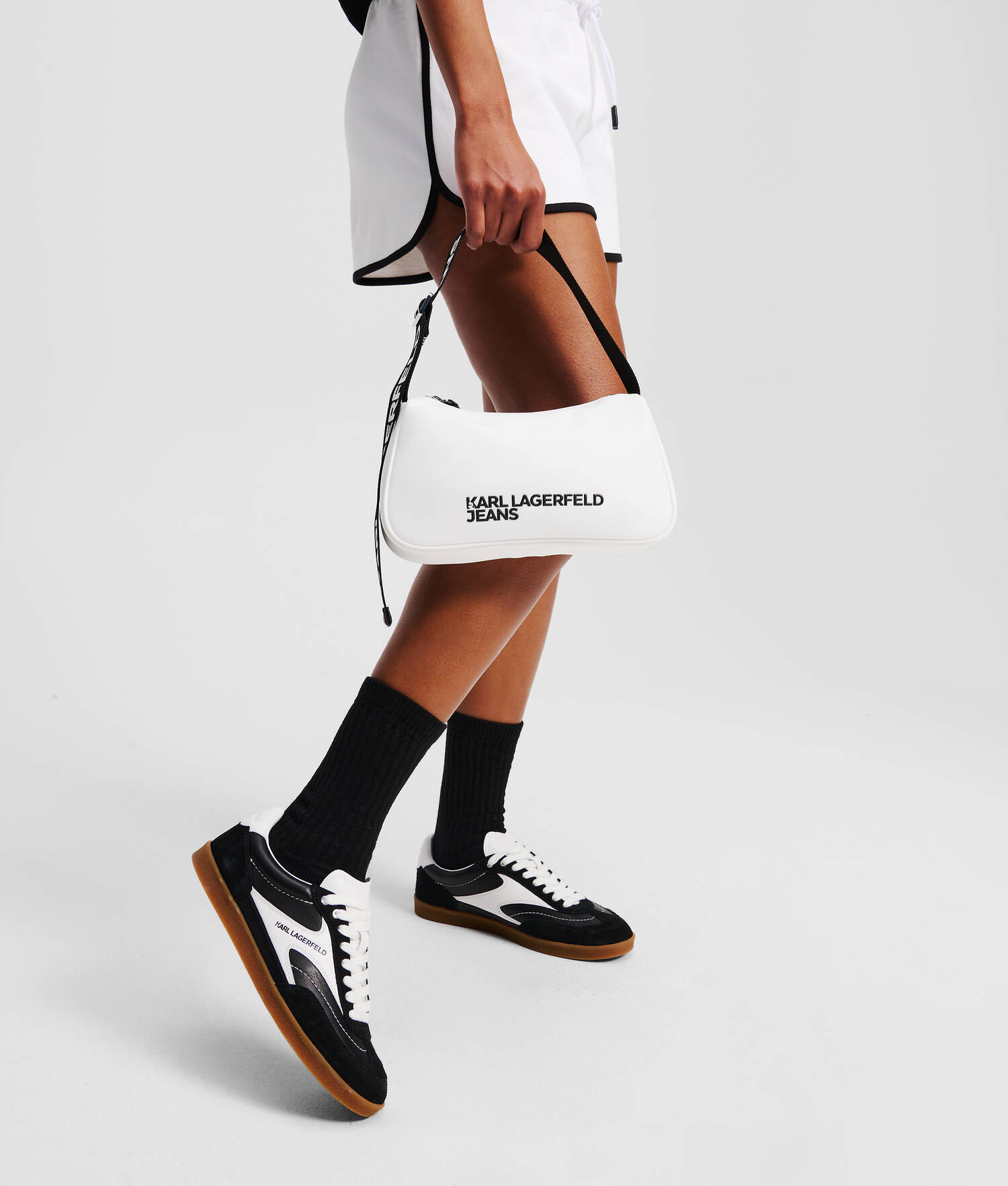 SAC PORTÉ ÉPAULE EN NYLON - Blanc