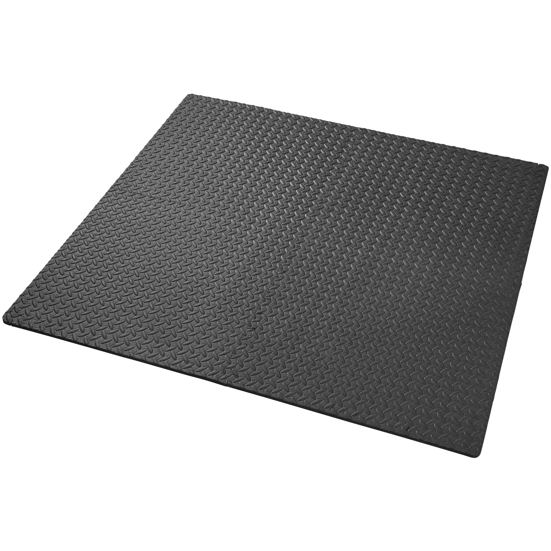 tectake® Schutzmattenset, 12-teilig mit 24 Randstücken, weich und rutschfest, leichte Reinigung und flexibel erweiterbar