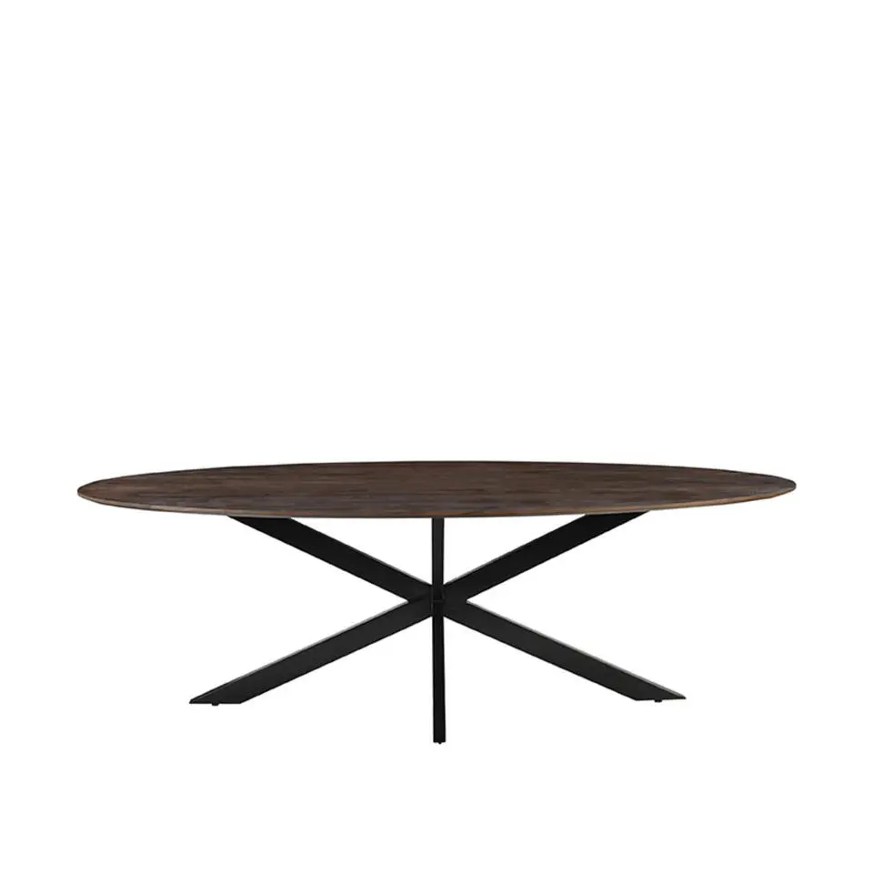 LABEL51 Eettafel James Ovaal Espresso 240cm