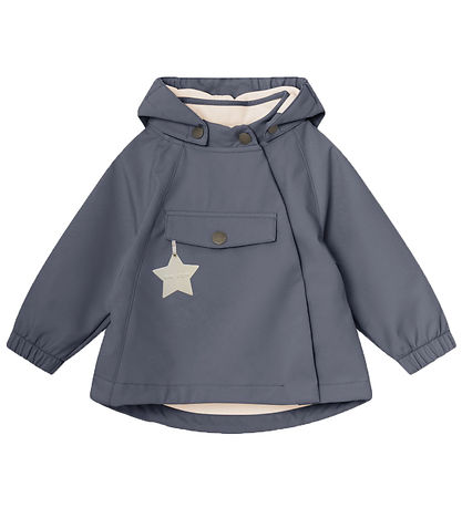 Mini A Ture Softshelljacke m. Fleece - MatWai - Ombre Blue