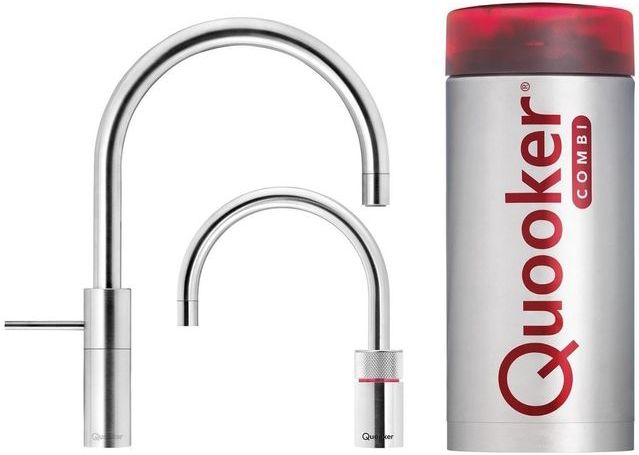 Quooker - Nordic Round Twintaps - Draaibare Uitloop - Combi Reservoir - RVS