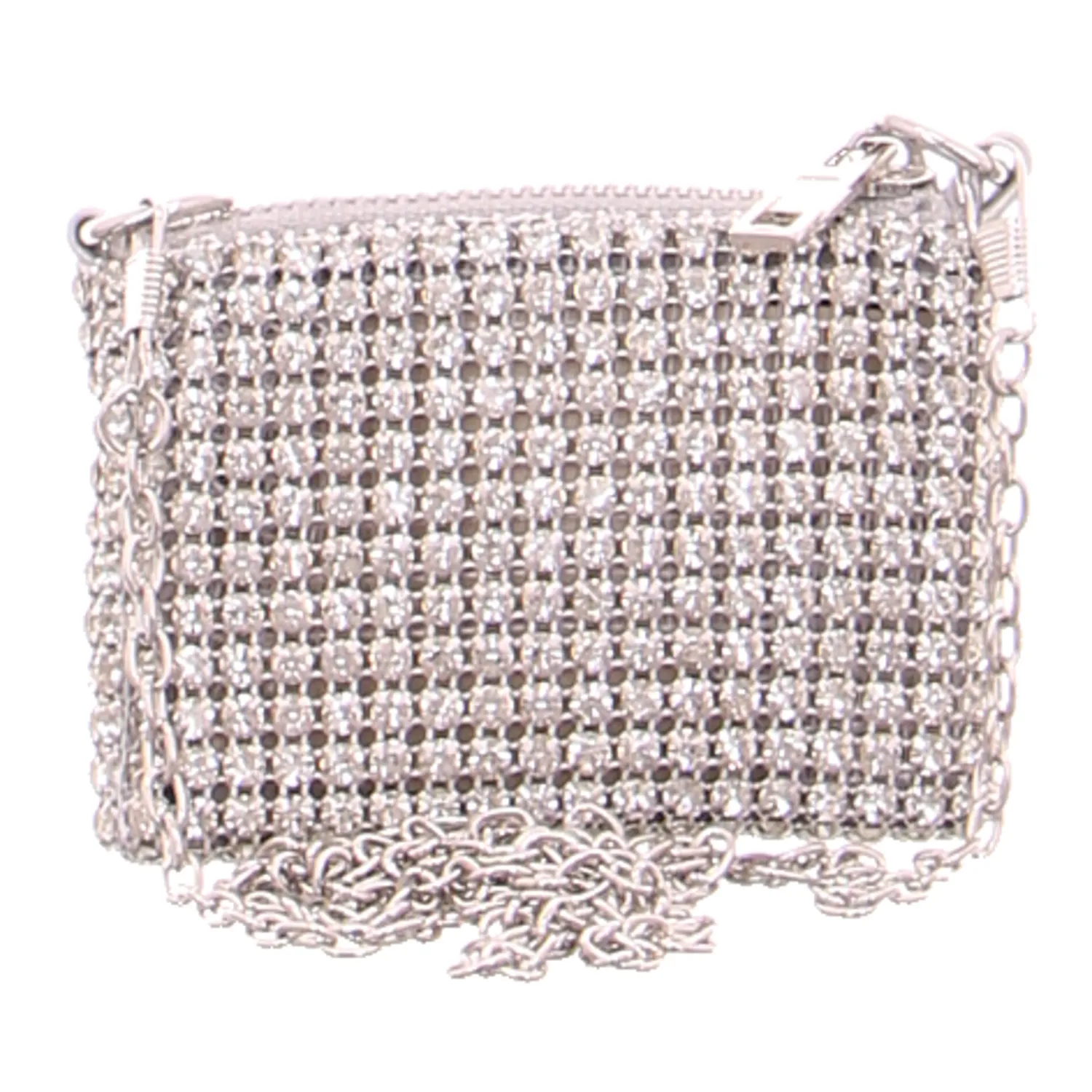 Clutch / Abendtasche Silber Synthetik