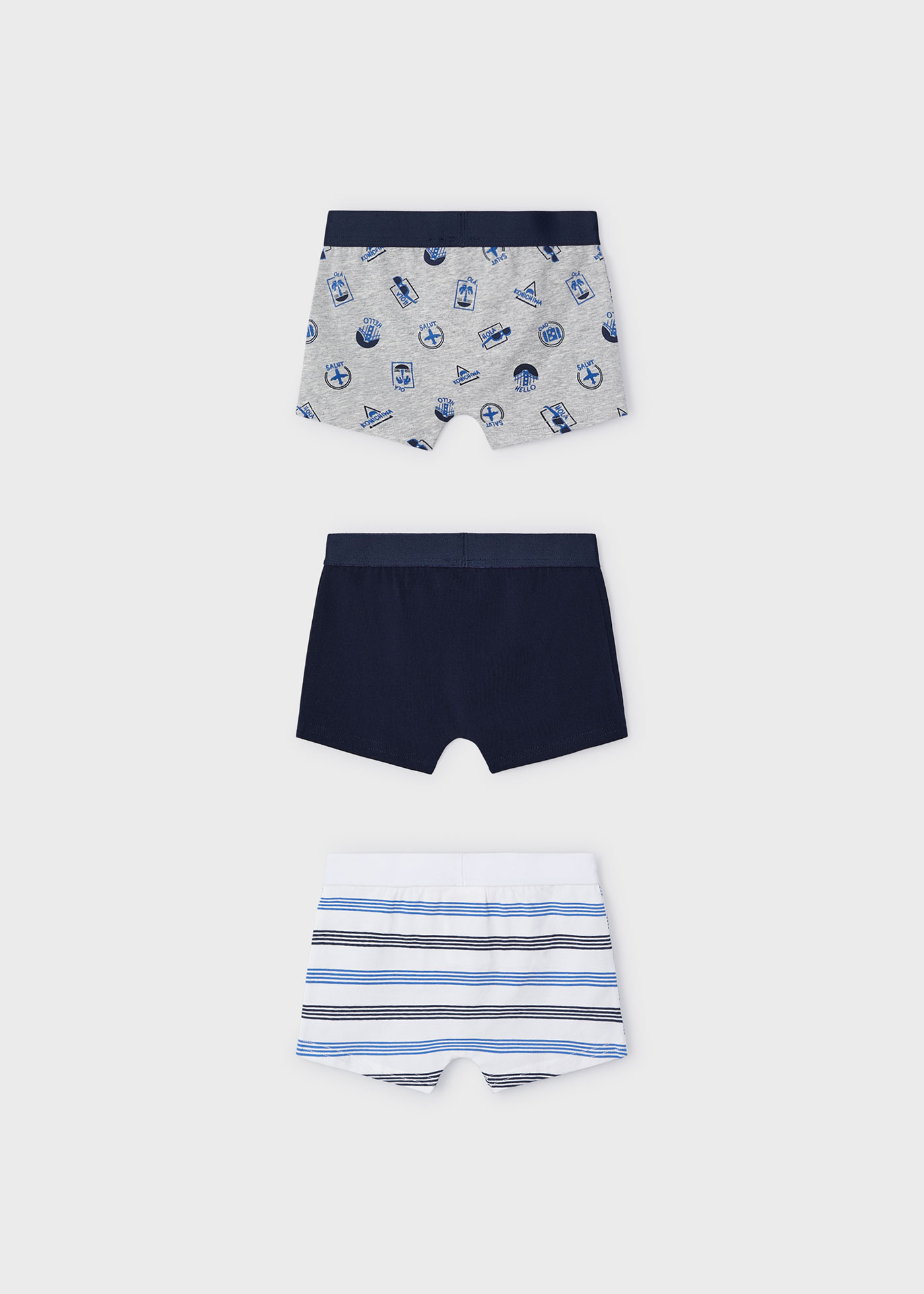 Conjunto de 3 cuecas boxer infantis Sol