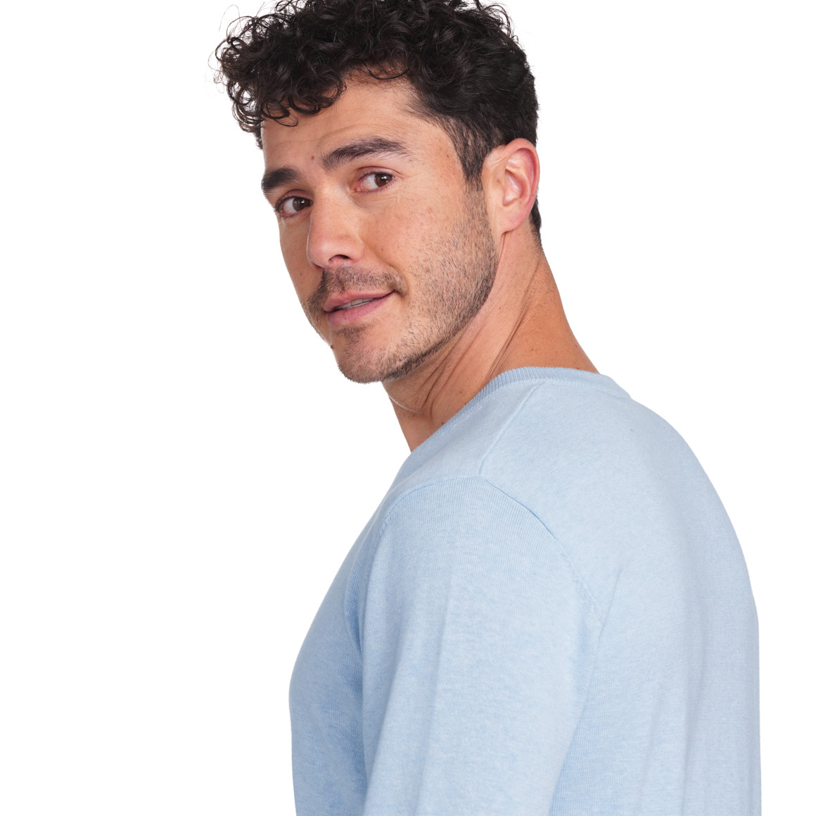 VanVaan Herren Pullover mit V-Ausschnitt hellblau