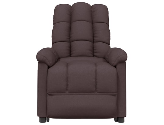 VIDAXL - Fauteuil Relaxation Fauteuil de massage marron foncé tissu