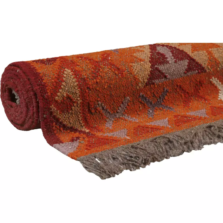 Green Looop Handweb-Teppich Pierre rot