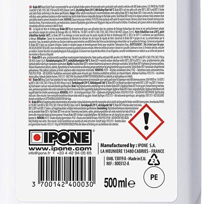 Liquide de frein Ipone BRAKE DOT 4 - 500 ML Universel