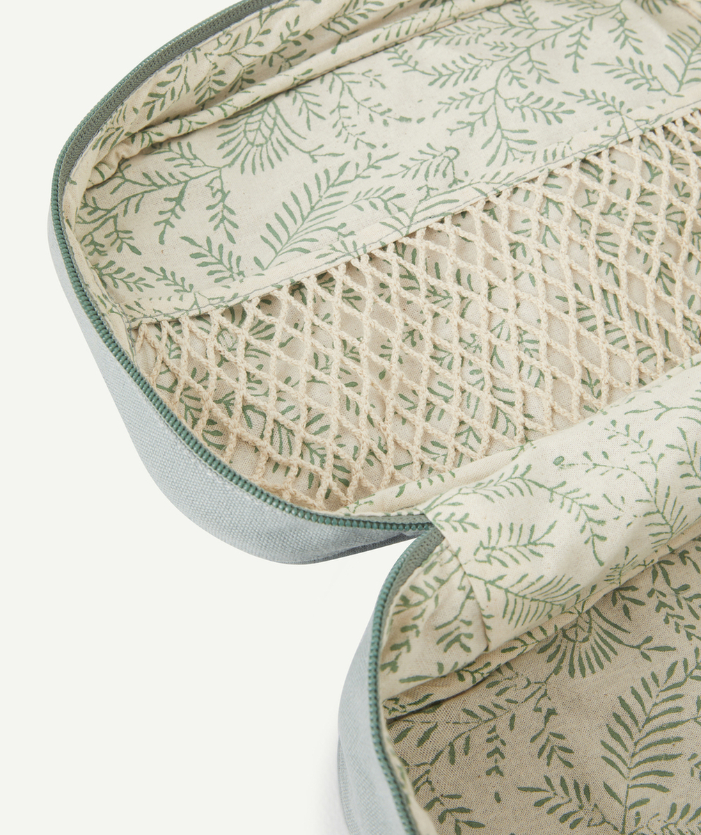HINDBAGVANITY BAG GASPARD EN COTON BIO BLEU