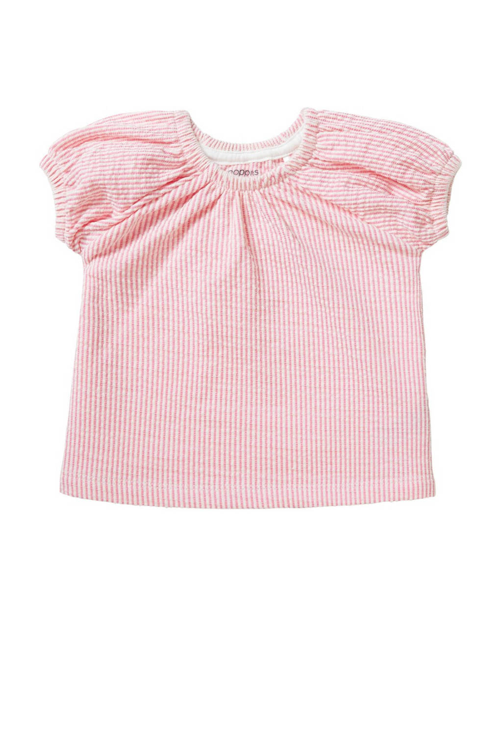 Noppies baby gestreeptetop roze/wit