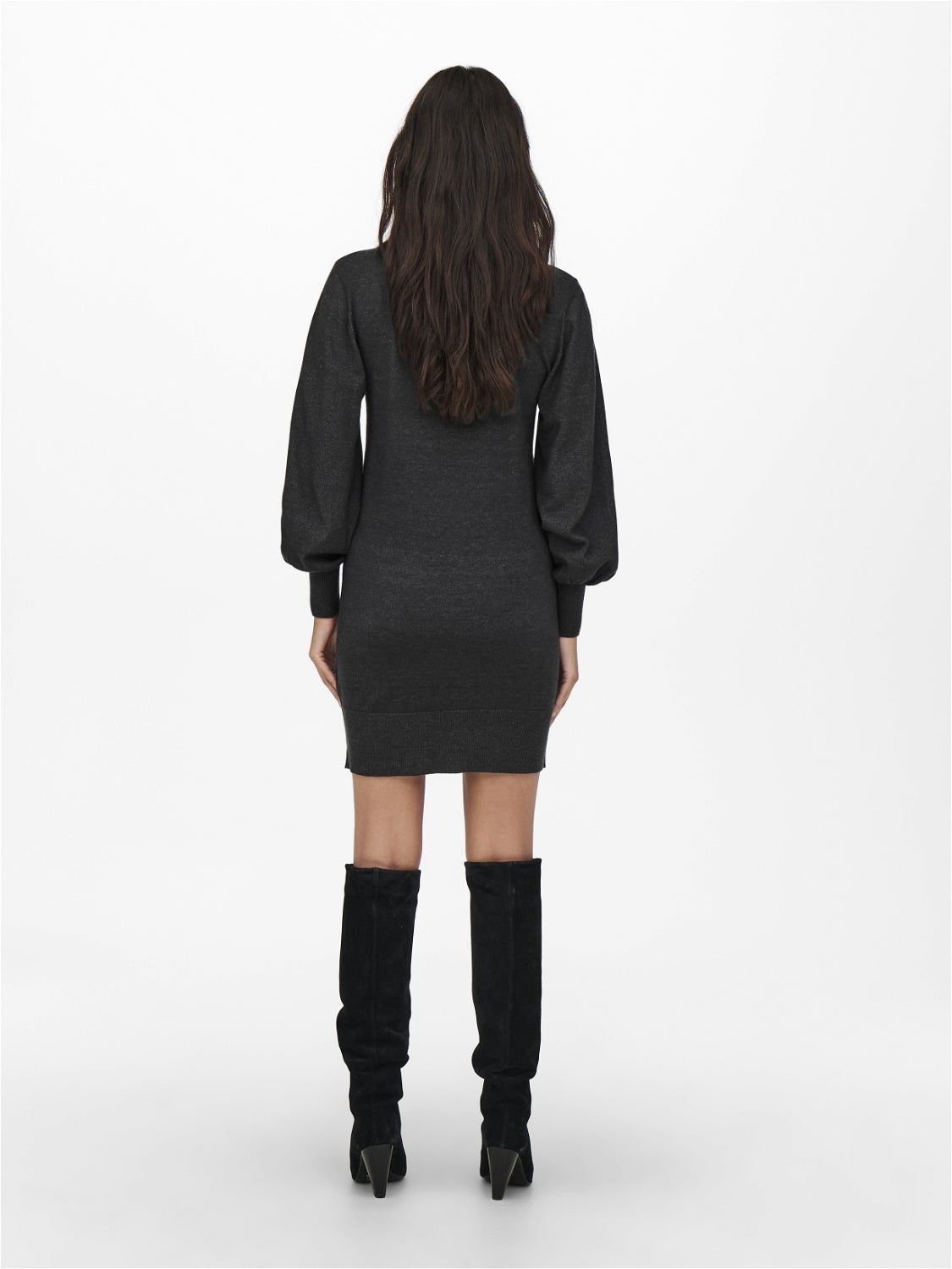 ONLLABELLE Langes Kleid Dark Grey Melange