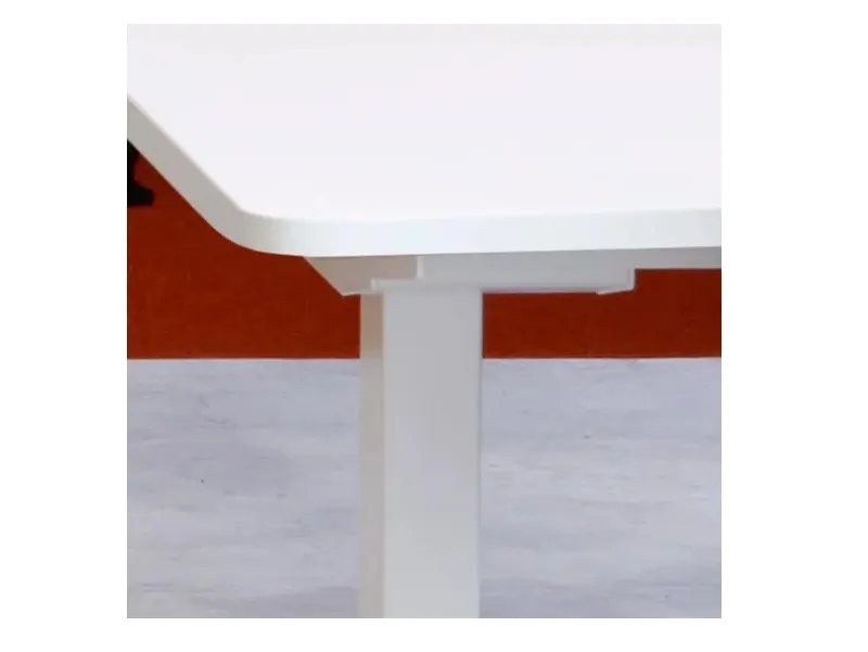 Hæve-sænkebord DNA 180x80 cm hvid 2-ben/hvid