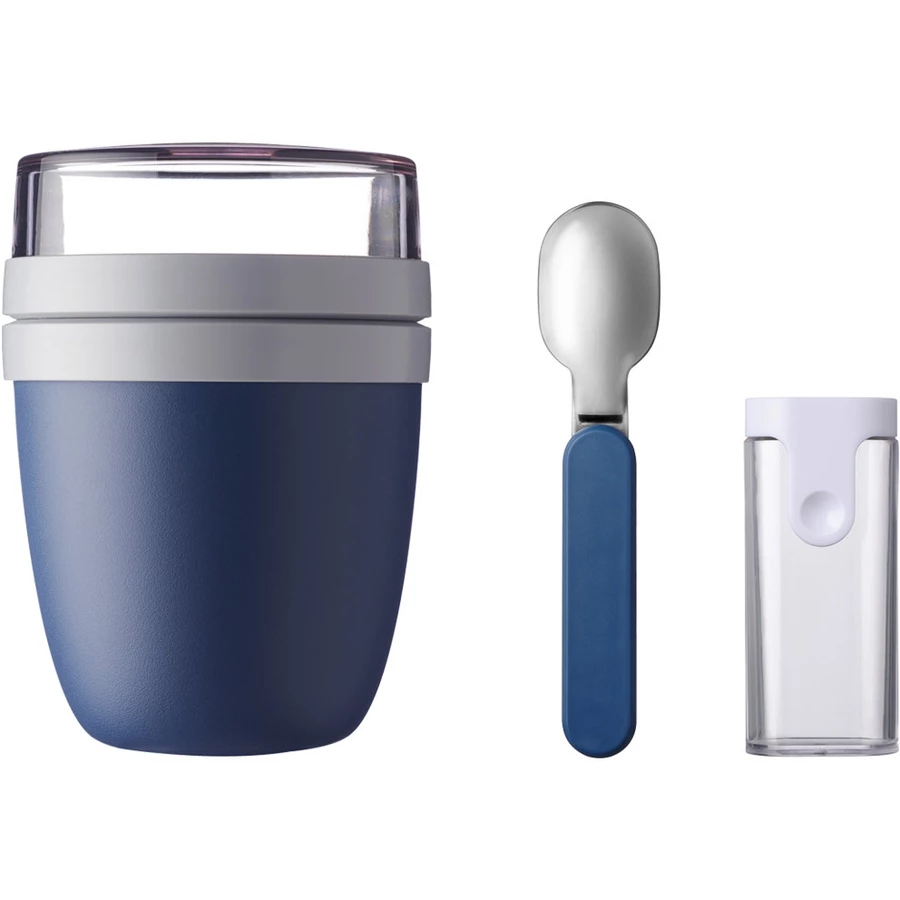 Mepal Lunchpot + Faltbarer Löffel Ellipse 500 + 200 ml dunkelblau