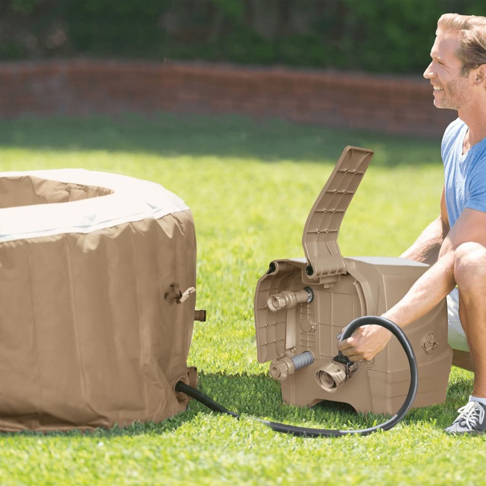 Cuve thermale de massage à bulles ronde purespa 196x71 cm