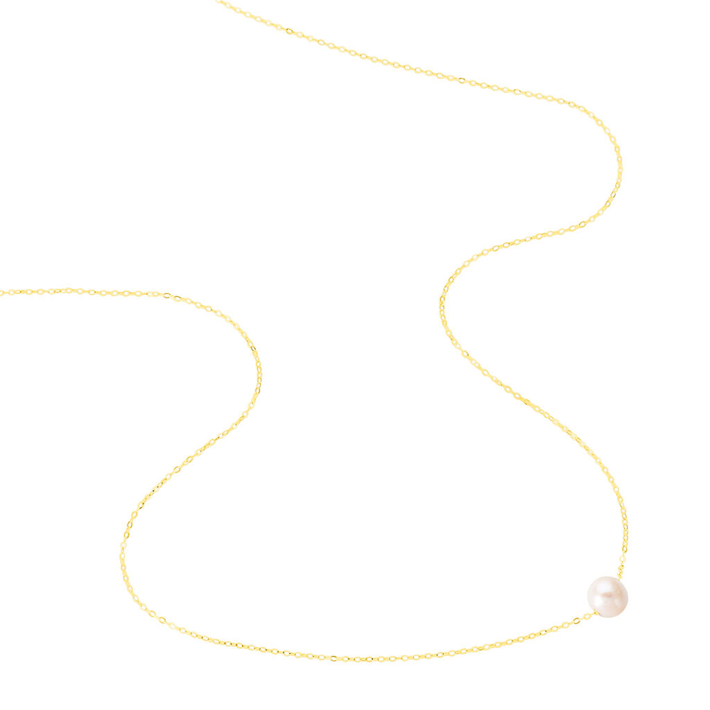 Collier Sissy Or Jaune Perle De Culture