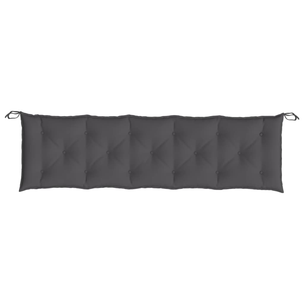 Coussins de banc de jardin 2 pcs anthracite tissu oxford