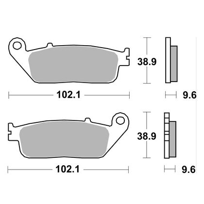 Plaquettes de freins SBS 700HS Sinter Métal Fritté avant