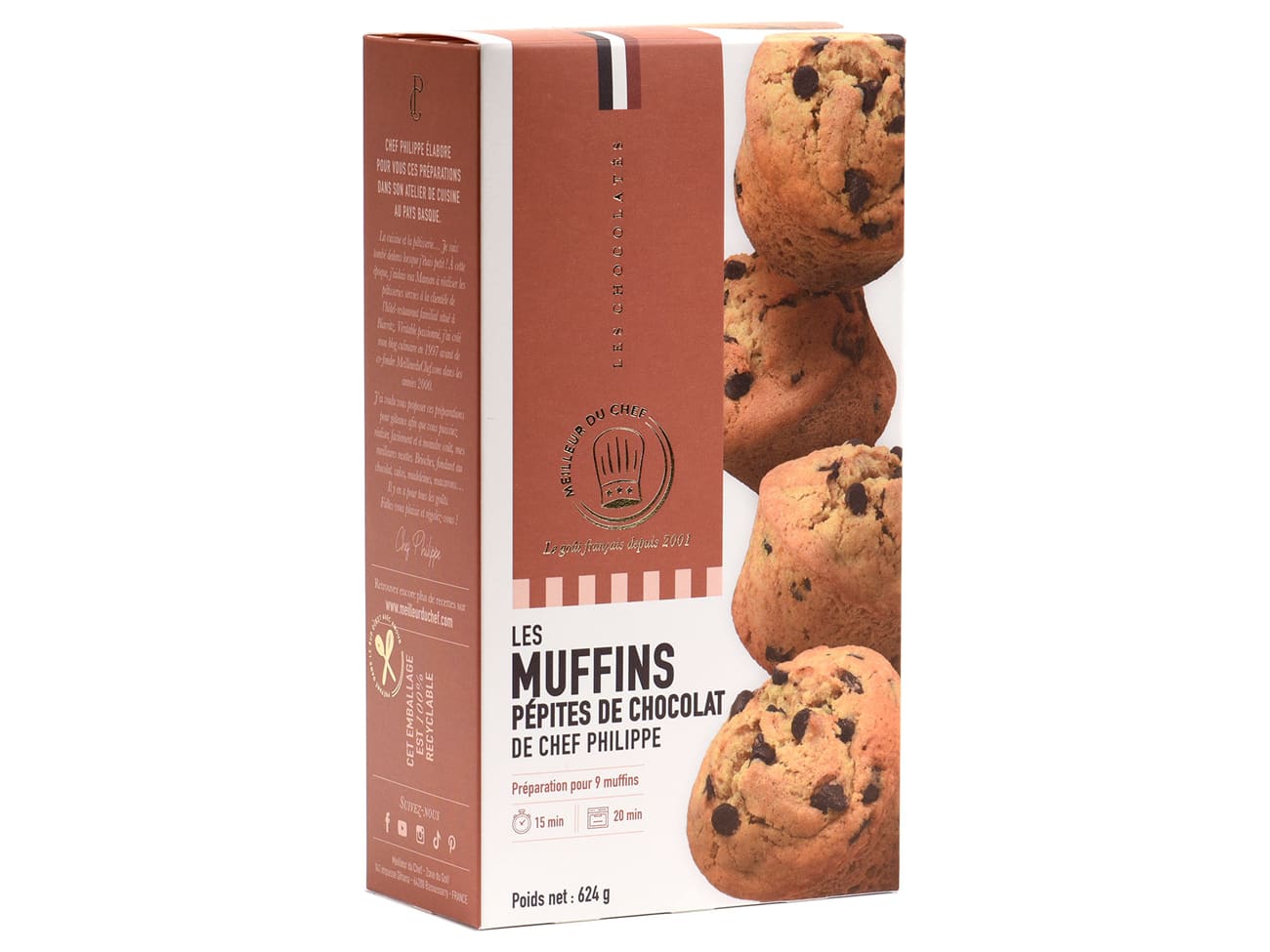 Préparation pour muffins aux pépites de chocolat - de Chef Philippe - 624 g - Meilleur du Chef