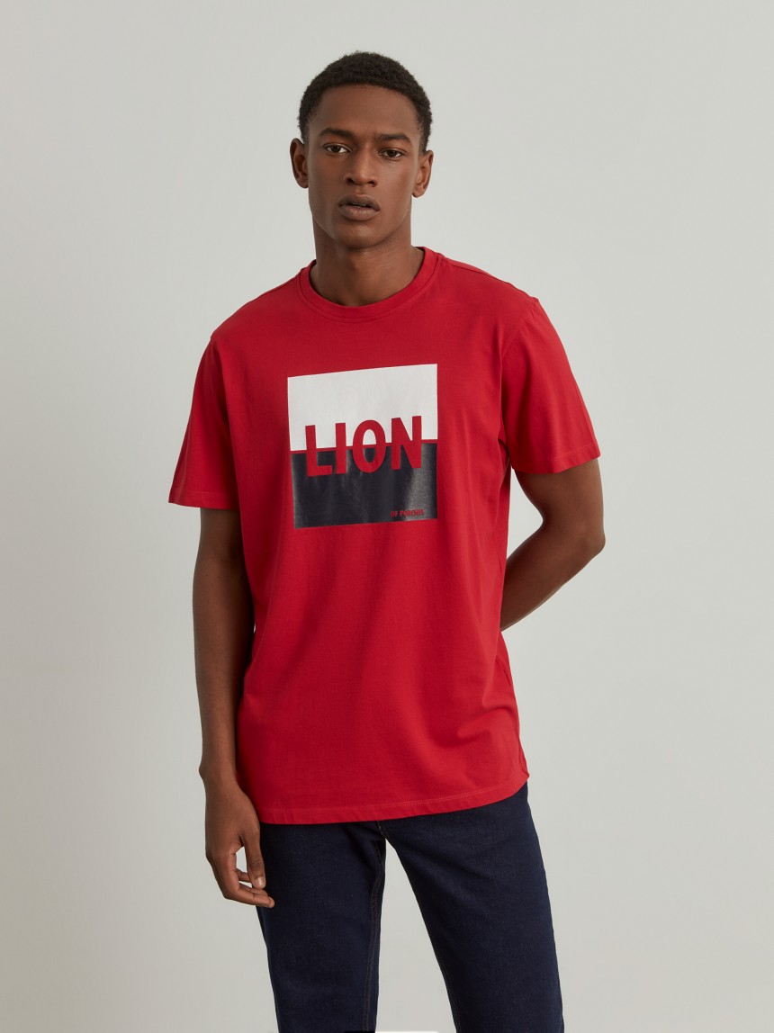 T-shirt de algodão com estampado
