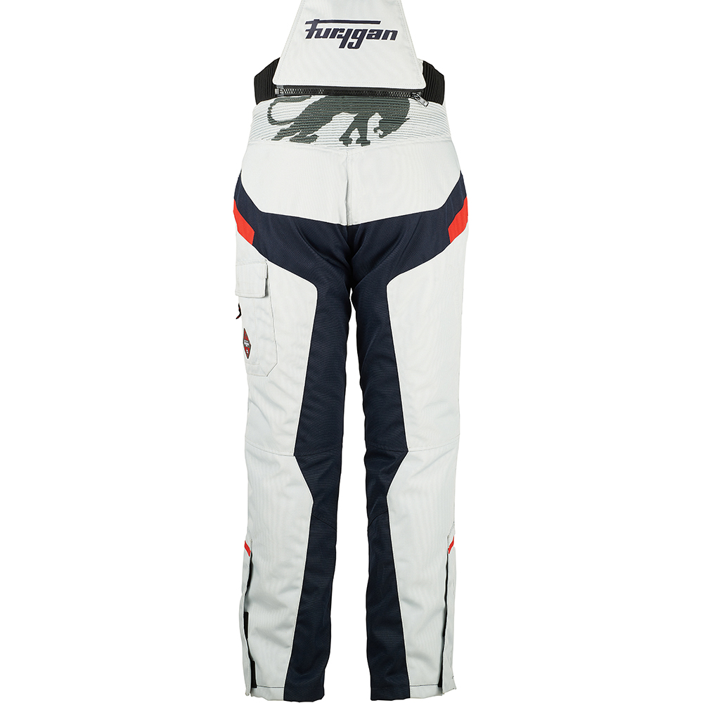 Furygan - Pantalon femme Apalaches Lady Gris Clair / Bleu / Rouge