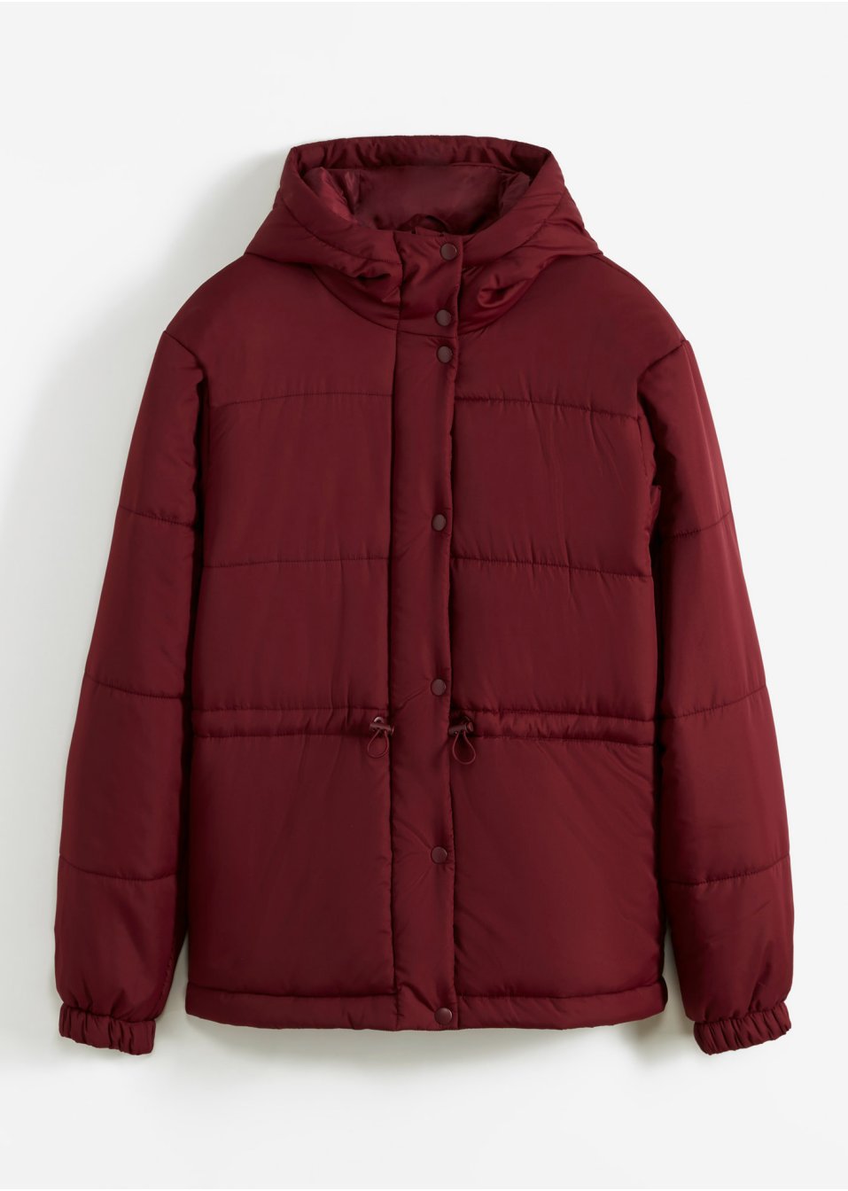 Veste matelassée raccourcie avec capuche et taille réglable