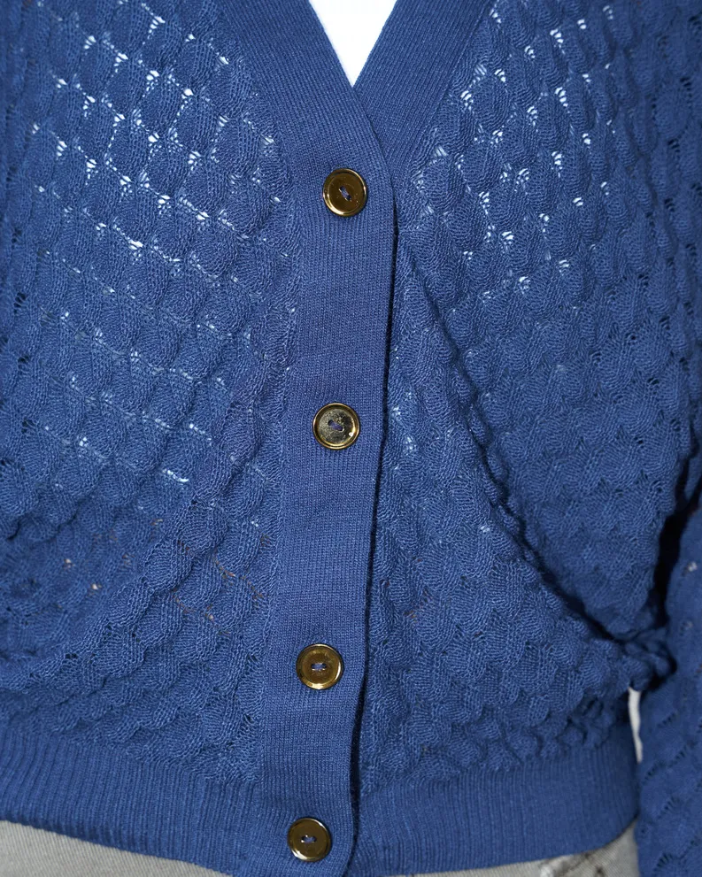 Skylar - Cardigan en tricot à col en V et dentelle Erotokritos