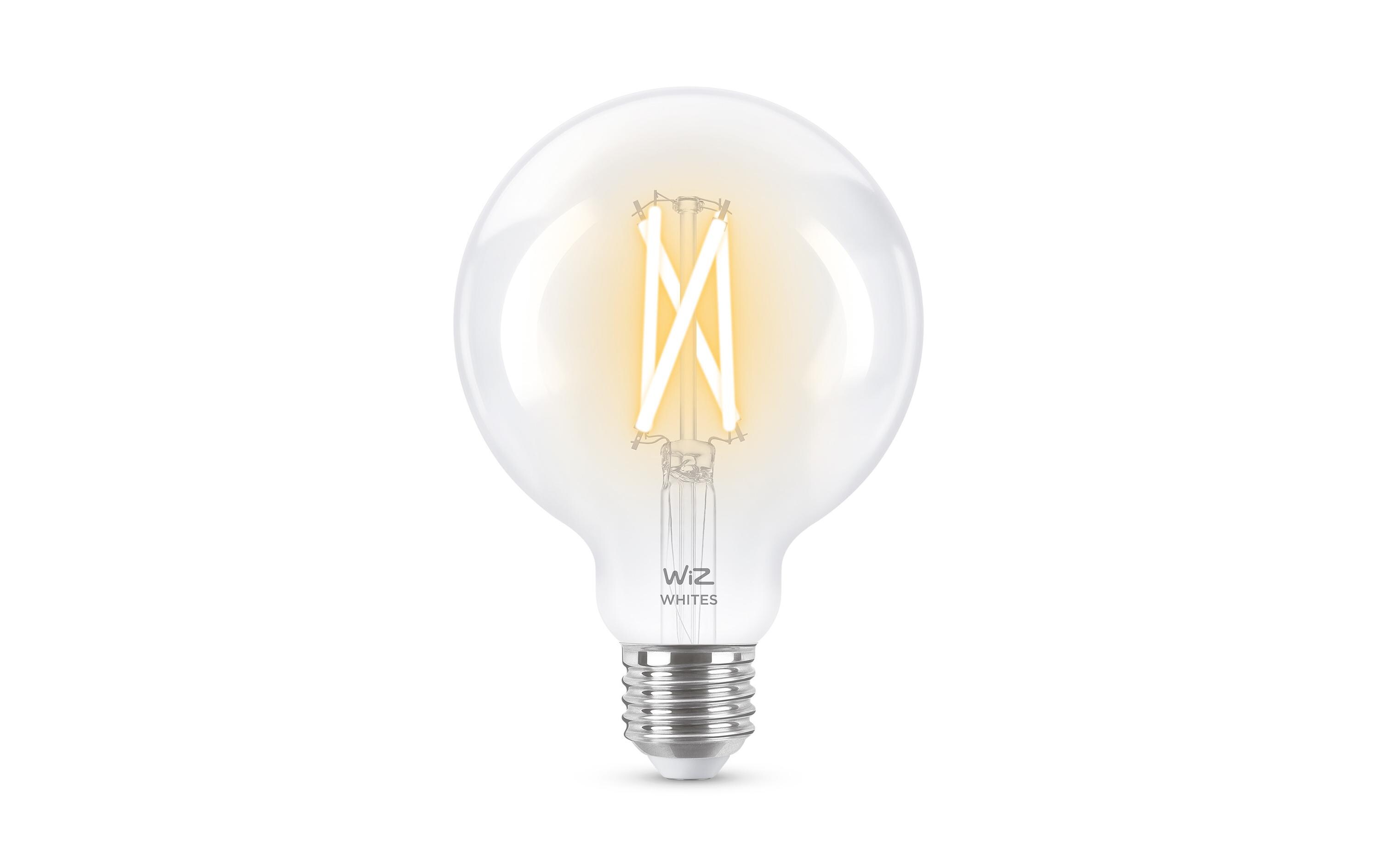 7W (60W) E27 Tunable White Globe Filament ClearSmartes Leuchtmittel, steuerbar über Bluetooth, Matter, WLAN