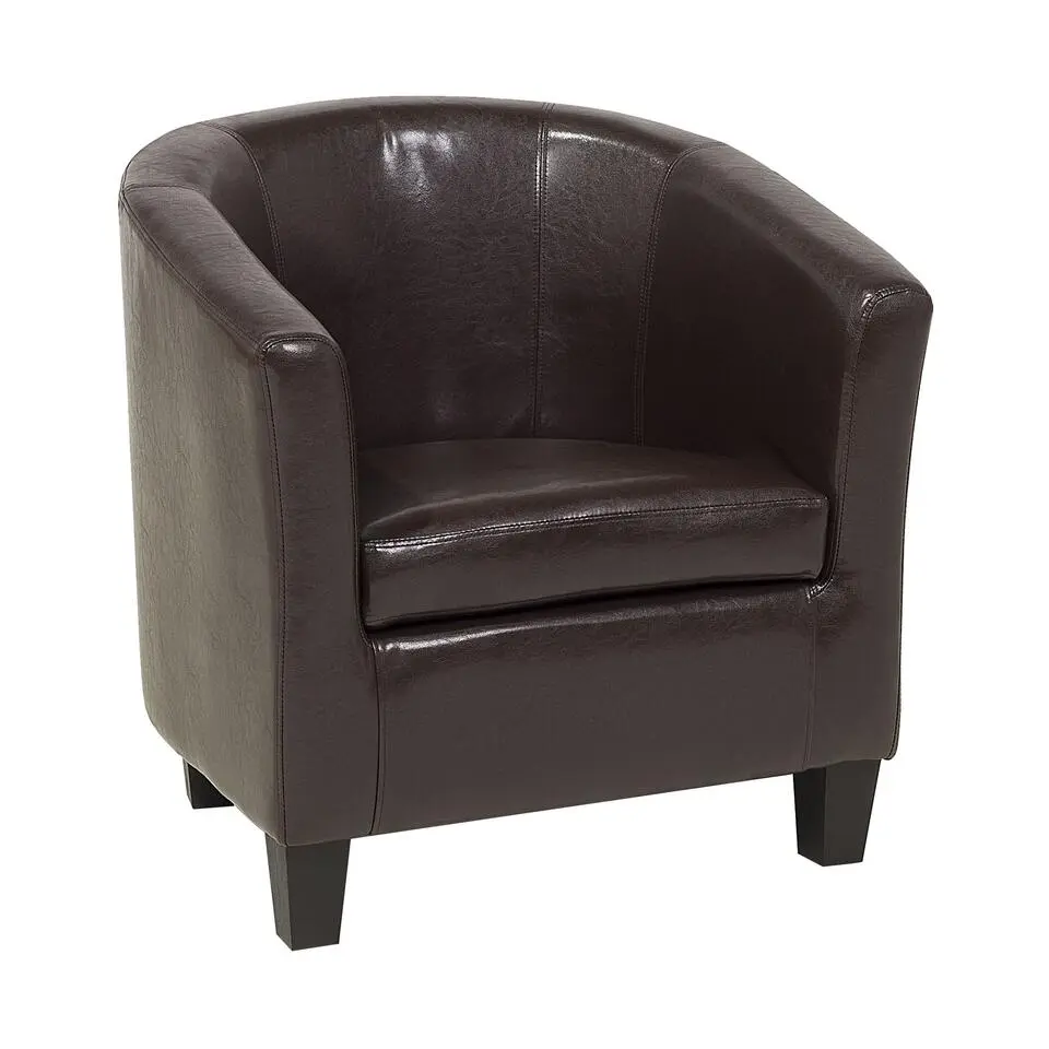BORWICK - Fauteuil - Bruin - Kunstleer