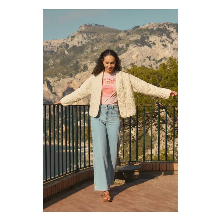 Alma Deia Veste Matelassée en Coton Bio | Blanc cassé