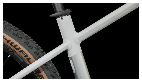 VTT Électrique Semi-Rigide Cube Reaction Hybrid SLT 750 Shimano XT 12V 750 Wh 27.5'' Argent Blanc Cream