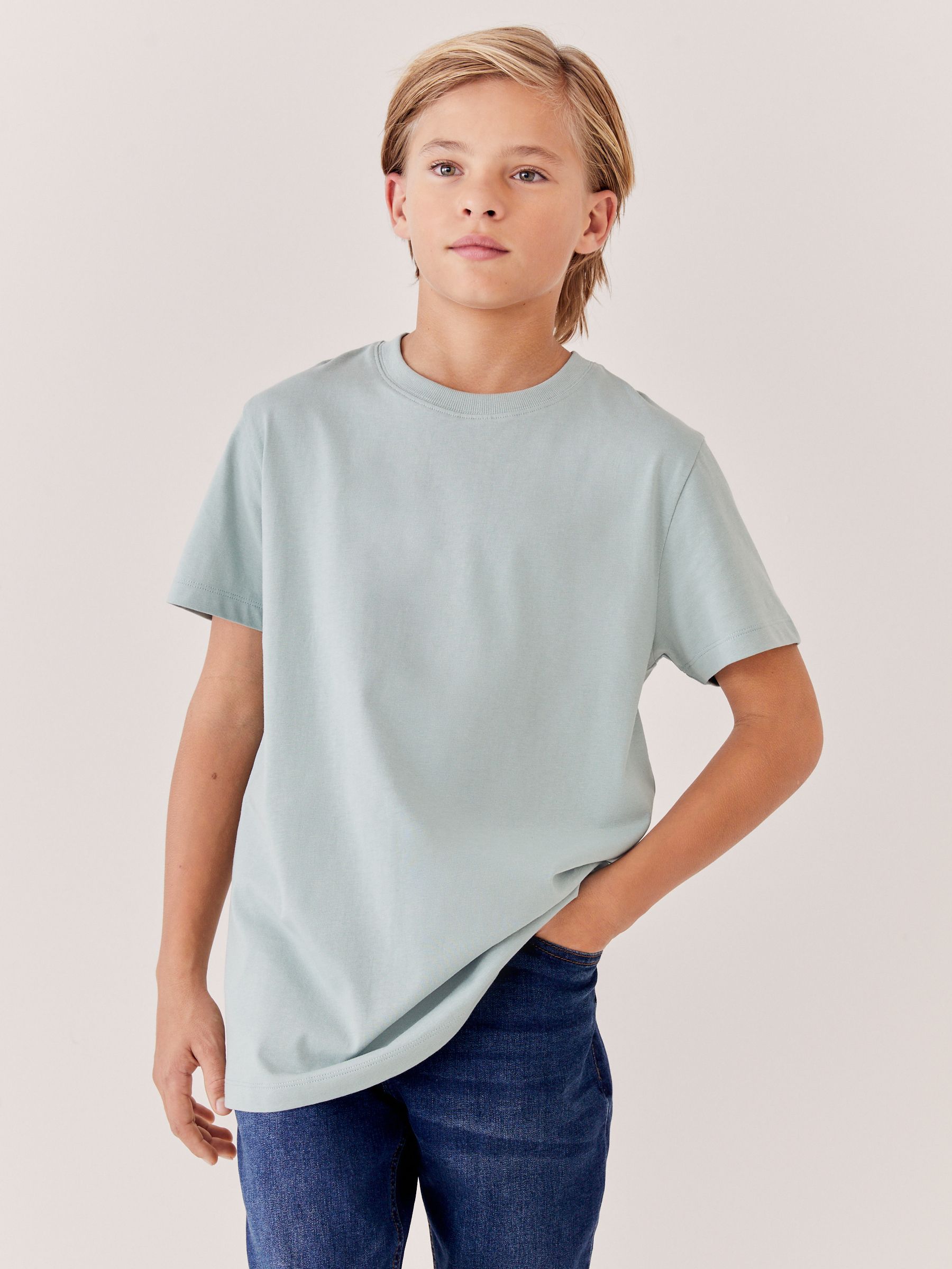 Mineraalgroen - T-shirt met korte mouwen (3-16jr)