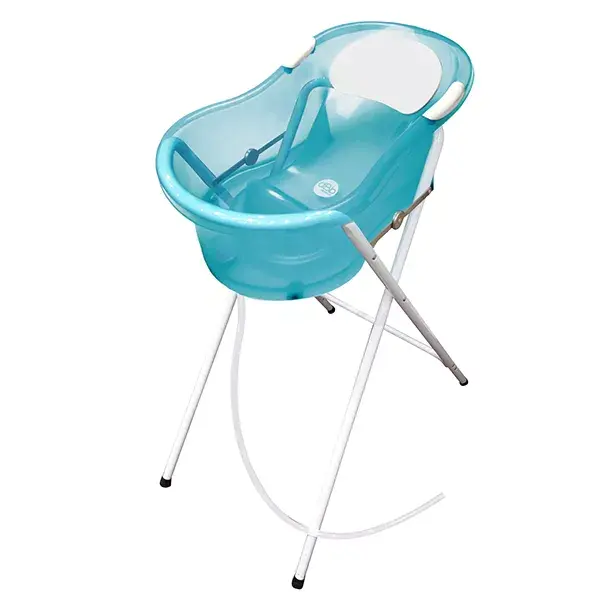 Banheira dBb Remond + Assento de Banho Integrado para Bebê 0-6 meses Turquesa Translúcido